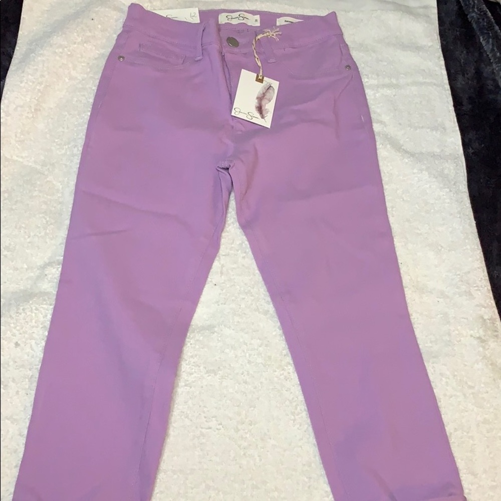 jessica simpson lilac capri jeans